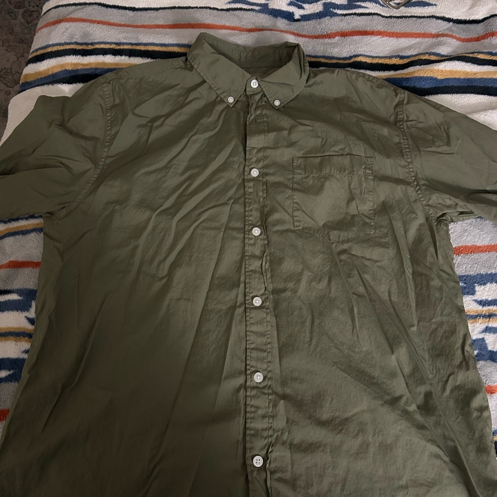 Everlane Forest Green Men's Casual Shirt